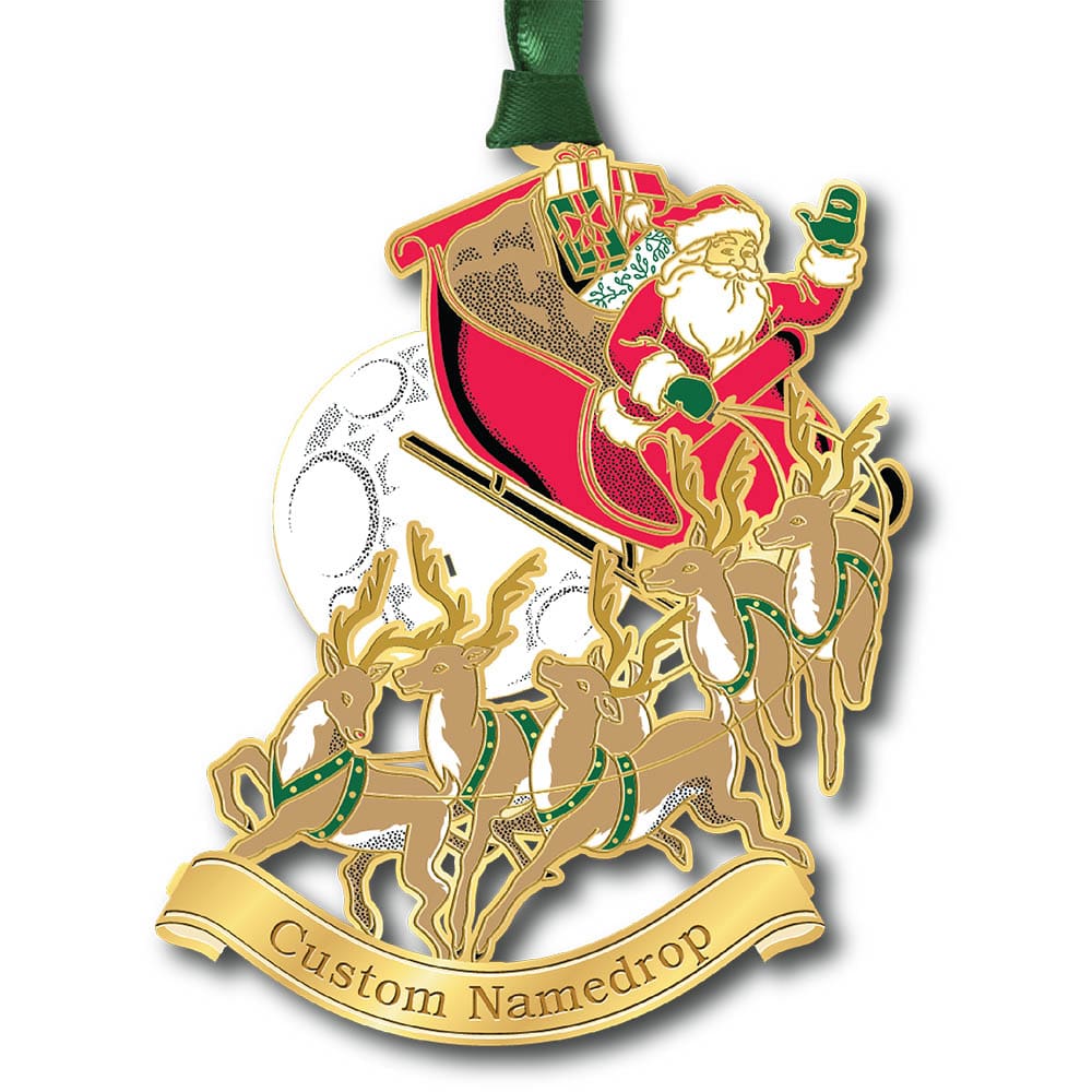 Santa on Sleigh Namedrop