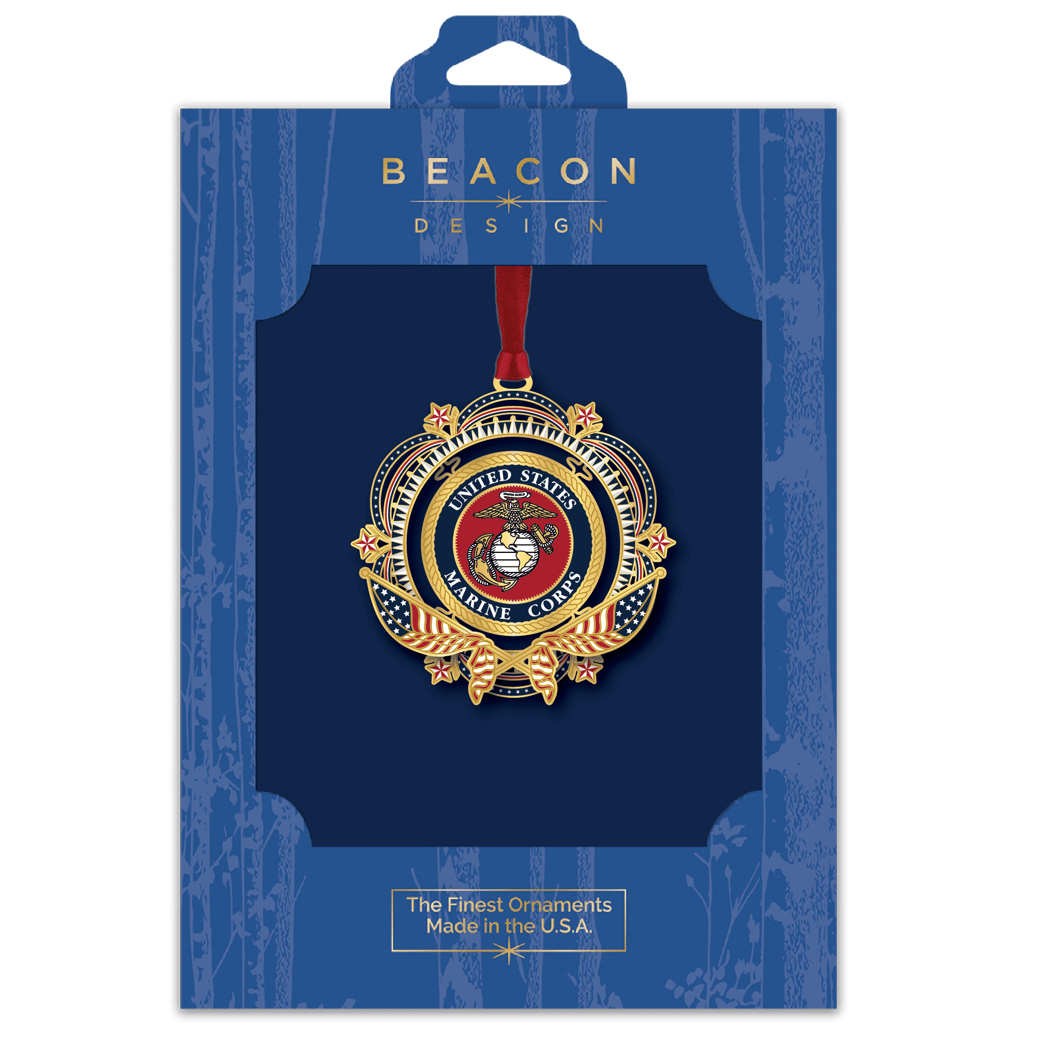 Patriotic U.S. Marine Corps w/ Oval Namedrop